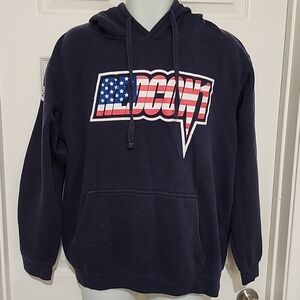 Redcon1 Men's Graphic Spellout American Flag Gym Workout Hoodie Size Large